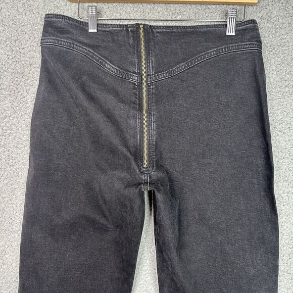 Frame The Zip Up Jean Women Size 29 Lunar Black Crop Stretch High Rise NWT - Picture 9 of 14